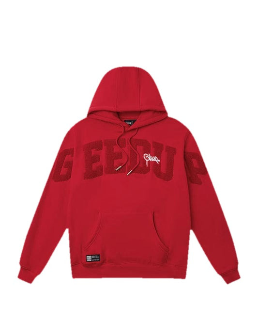 Geedup Team Logo/Handstyle Hoodie Tonal Red