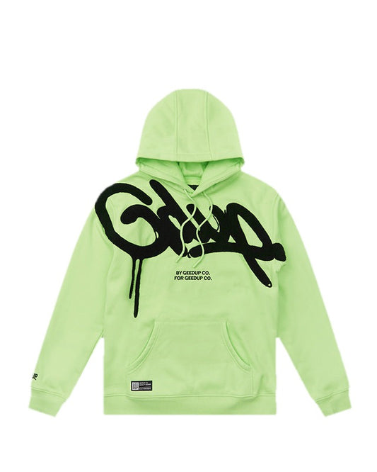 Geedup Handstyle Hoody Pastel Green/Black