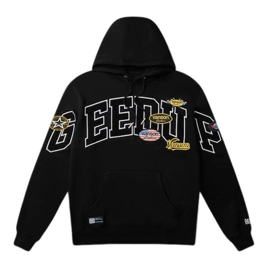 Geedup Team Logo x Vanson Hoodie Black