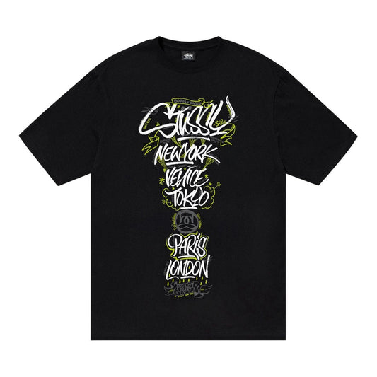 Stussy x Born X Raised Handstyles Tee 'Black'